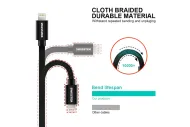 Datový kabel Swissten Textile USB-C / USB-C 1,2m černý