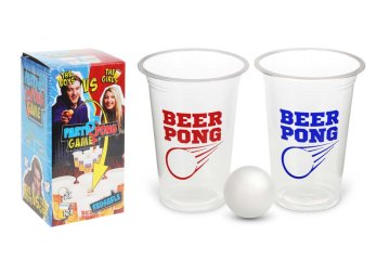 Beer Pong Party Game sada 12 kelímků a 2 míčků (14 ks)