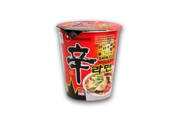 Nongshim Shin Ramen Extra pálivá instantní polévka v kelímku, 68 g