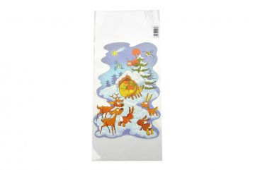 Vánoční taška dětská, celofánová - Zvířátka u…
