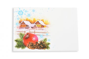 Vánoční obálky 177 x 120 mm - Chalupa a dekorace