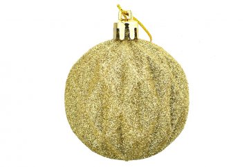 Vánoční koulička (6cm) - Zlatá, se třpytkami,…