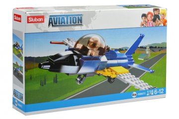 Stavebnice AVIATION SLUBAN (M38 - B0667C) 116dílků - Stíhačka (20.3cm)