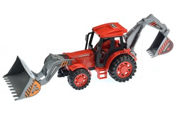 Traktor s radlicemi GAZELO (33cm) - Červený